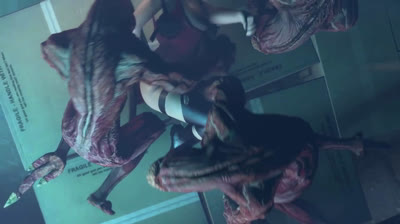 Resident Evil Busty busty babe fucked by a zombie big cock